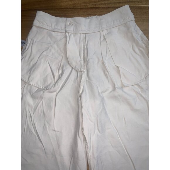 A New Day Womens Wide Leg Pleated Trousers w/ Pockets Cream Color Size 4 - Picture 4 of 13